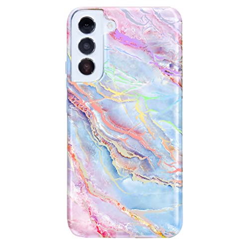 Velvet Caviar Compatible With Samsung Galaxy S22 Case For Women [8Ft Drop Tested] W/Microfiber Lining - Cute Protective Phone Cases - Holographic Blue Marble (S22, 2022 Release, 6.1") #TOP12