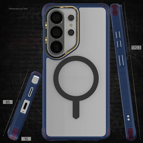 Image of Ghostek Covert Clear Galaxy S26 Ultra Case MagSafe Compatible with Magnetic Ring, Slim Thin Shockproof Phone Cover Designed for 2026 Samsung S26 Ultra (6.9 inch) (Blue)
