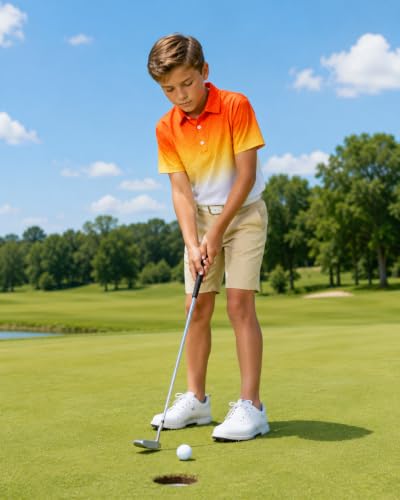 Image of uideazone Boys Polo Shirts Dry Fit Performance Golf Short Sleeve Casual School Uniform Size 5-14