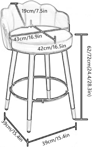 Tabourets de bar confortables pour eviter le mal de dos autour de l'ilot