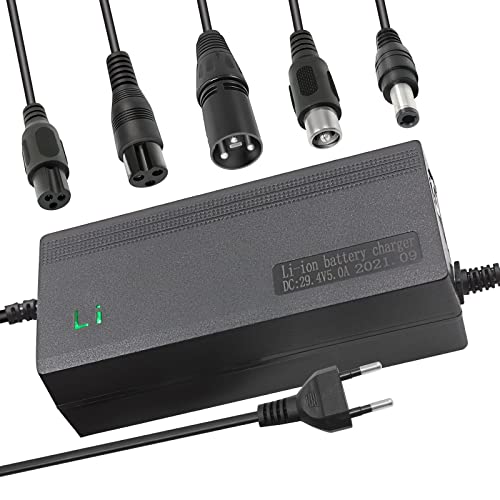 Caricabatteria agli ioni di lio 24V 5A Connettore CC 29,4V 5A per caricabatterie Bateria al lio per sedia a rotelle 7S 24 Volt 44 Caricabatteria agli ioni di lio 24V 5A Connettore CC 29,4V 5A per caricabatterie Bateria al lio per sedia a rotelle 7S 24 Volt 44