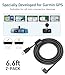 Pixelman 6.6Ft Charger Cable for Garmin GPS,(2 Pcs) 90 Degree Universal Mini USB Power Cable for Garmin GPS,Car Navigator Charger Adapter GPS Charger for Garmin Zumo Xt Drivesmart 65 Dezl Tomtom