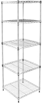Apollo Hardware Chrome 5-Shelf Wire Shelving with Liners 18"x18"x60"
