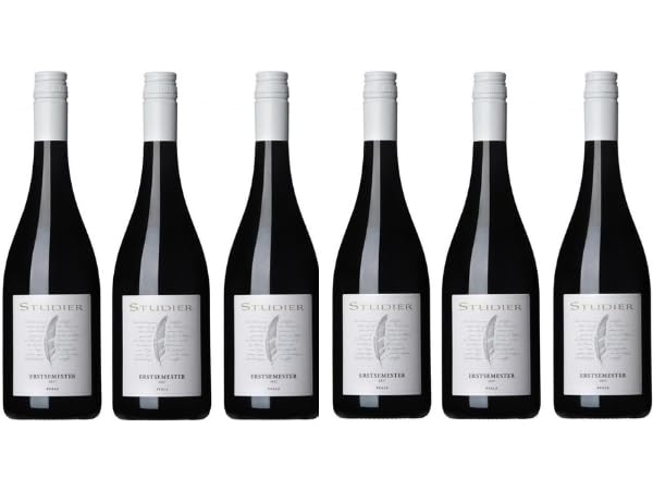 Erstsemester Rotwein 2022 | Weingut Studier | Pfalz | 6 x 0,75 l | mit Drop Stop Weinausgießer FABELHAFTE GESCHENKE