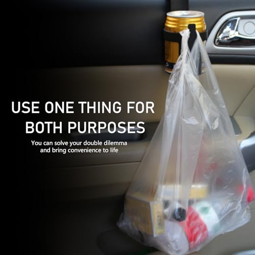 2 Portavasos colgantes para carro con abrebotellas negro miniatura 7