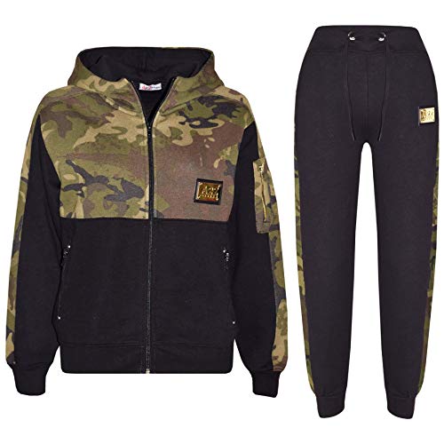Survêtement enfant camouflage zippé veste et pantalon de jogging 2-13 ans