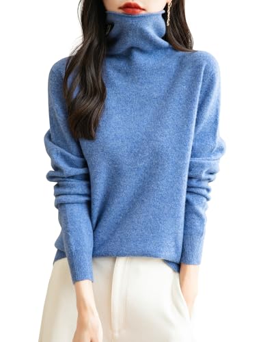 Chanyarn Women's Winter Sweater Fall Warm Soft Turtleneck Long Sleeve