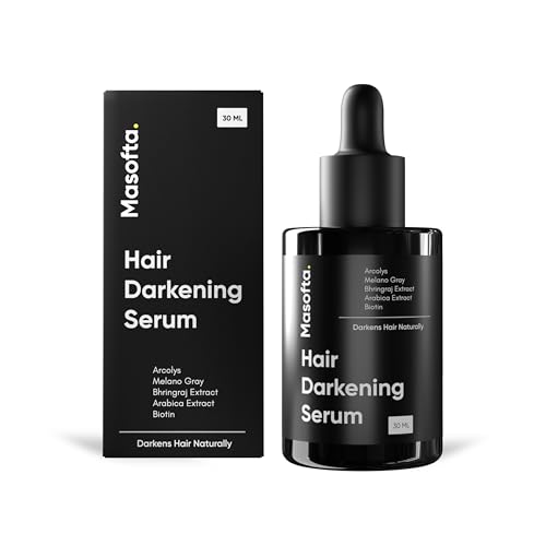 Masofta Anti Gray Hair Darkening Serum | Reverses & Limits Hair & Beard Graying with Arcolys, Melano...