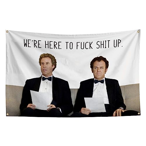 Were Here to Fuck Shit Up Flag Step Brothers The Interview Banner Flag Double Seams And Reinforced Edges With 4 Brass Fasteners To Prevent Rust