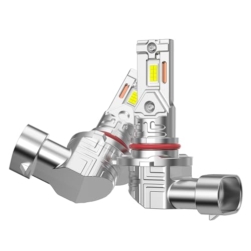 SANHE Bombillas 9005 LED Luz Alta y Baja para Coche, 20000LM 600% Más Brillante 6500K Blanco 9005/HB3 Reemplazo de Halógeno, 1:1 Tamaño, Plug and Play (Paquete de 2)