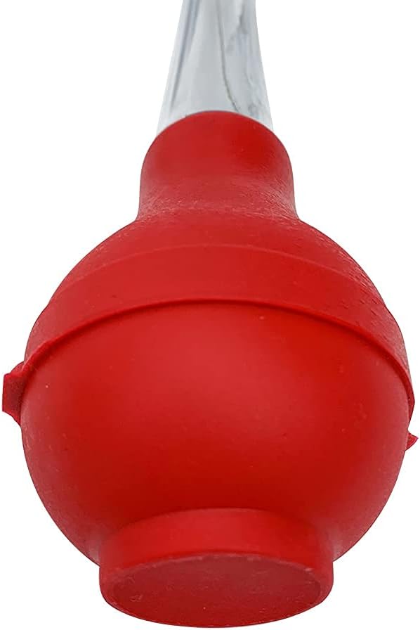 Turkey baster set of 4, Food Grade Quality Turkey Baster : Silicone Oil Brush,Meat Marinade Injector and Cleaning Brush . Meat Basters-Perfect for Roast Beef, Turkey,Pork (RED)
