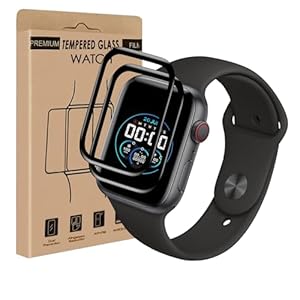 Bodyguard 2 Stück Schutzfolie für Panzerglas für Apple Watch Series 7/8/9 41mm, Anti-Kratzer Ultra-Klar Oleophob Anti-Staub Apple Watch 8 41mm Displayfolie, 3D Curved iWatch 41mm Displayschutzfolie