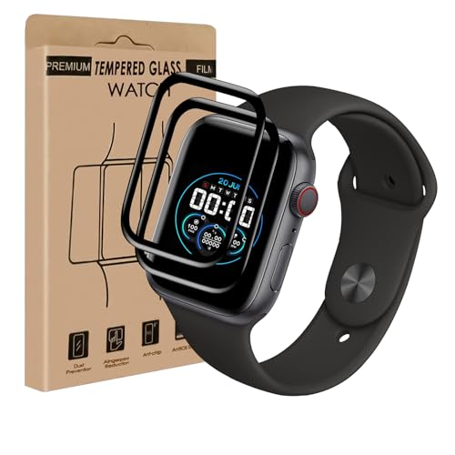 Carantee 2 Stück Schutzfolie für Panzerglas für Apple Watch Series 7/8/9 41mm, HD-Klar Frei von Staub Hohe Empfindlichke...