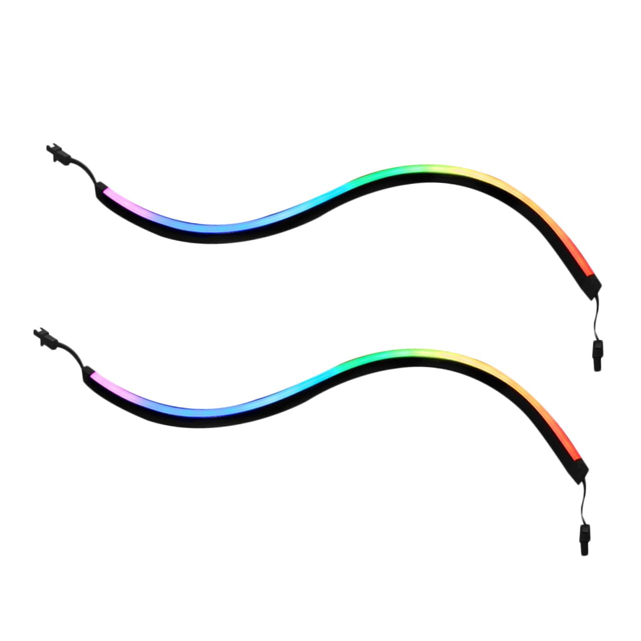 HEMOTON 2pièces Éclairage Pour Châssis Ordinateur Barres Lumineuses Led Rgb Décoratif Pour Pc Accessoires Pour Boîtier Ordinateur Lampe Flexible