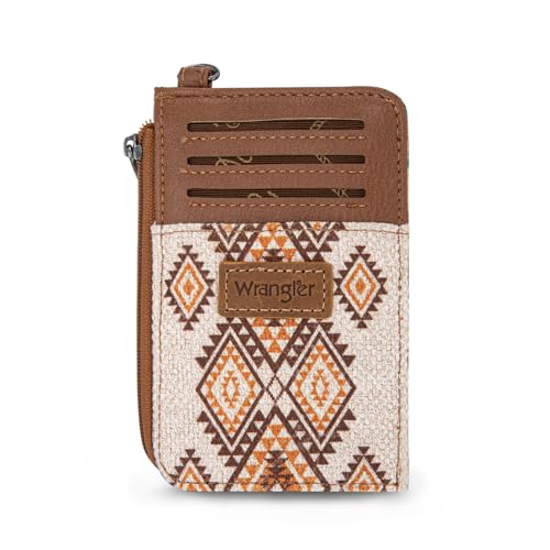 Montana West Wrangler Credit Card Holder Aztec Slim Wallet Keychain for Women Western Purse Gifts