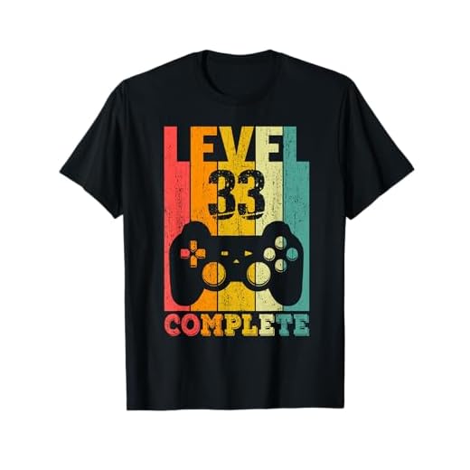 33 Años Cumpleaños Hombre Mujer Regalo Divertido Level 33 Camiseta