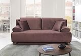 Möbel für Dich Schlafsofa Bettsofa Florida mit extrabreiter XXL Liegefläche von 160x200 cm bezogen mit wasserabweisenden Bezugstoff Monolith mit Farbauswahl