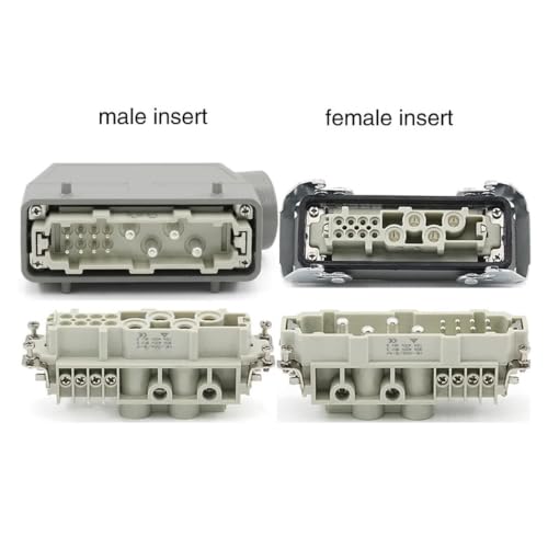 Conector rectangular impermeable HDC-HK-4/8 de 12 pines 500V para industria 4
