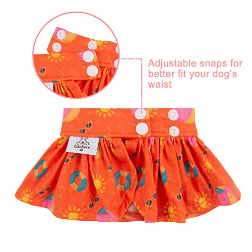 Image of CuteBone Dog Bikini Dress, Stylish Swimsuit Costume for Small Dogs, Comfortable & Adjustable Puppy Bathing Suit, Soft Outfit Pet Apparel for Beach, Pool and Summer Fun DB29L