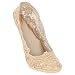Worlds Softest Lacey No-Show Elegant Womens Socks (Sand),One Size Fits Most (Womens 5-12)