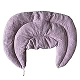 +CaretecGermany Nacken Kirschkernkissen mit Schlaufe und Stehkragen - 100% Baumwolle (Altrosa)