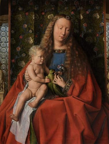 Impression d'art Jan Van Eyck Vierge à l'Enfant tableau déco murale en toile