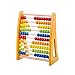 Produktbild Tooky Toy Holz-Abacus Rechenschieber in Regenbogen-Farben zum Rechnen und Zählen für die Kleinen - Rechenrahmen in tollen bunten Farben ca. 25 x 12 x 32 cm ab 3 Jahren