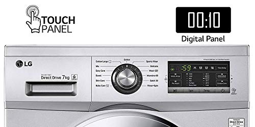 Image of LG 7 kg Inverter Fully-Automatic Front Loading Washing Machine (FH2G6HDNL42, Luxury Silver, Inbuilt Heater)