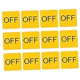 TOYMYTOY 12シーツ枚製デバイススイッチステッカー 粘着ラベル オフ表示用 注意ラベル ライトスイッチ対応 平面に貼れる耐久性のある粘着デカール