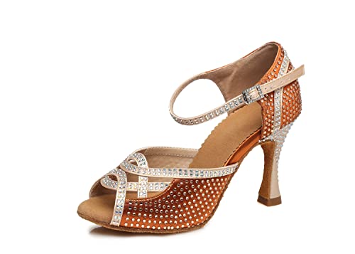 Sandales à talon évasé en satin et cristaux pour vos soirées de gala