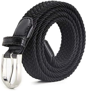 Boys' belts Girls' belts Multicolor elastic 2.5 cm width 80 cm length Fashionable and durable elastic belt with Nickel-free metal buckle, suitable for children and slim women