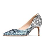 Vorteil: High Heels Pumps mit spitzen Zehen und Stiletto High Heels und weichem Sohlendesign für einen eleganten Look und ganztägigen Komfort. Eine Vielzahl von klassischen Farben und Absatzhöhen stehen zur Verfügung, um Ihnen ein paar Zentimeter Anhebung zu geben, so dass Sie Ihre Beine bei jedem Schritt anmutig dehnen können. Passt leicht zu verschiedenen Outfits zu verschiedenen Anlässen.
