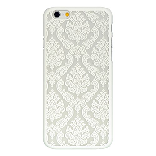 SumacLife Lace Design TPU Skin Cover for Apple iPhone 6 - Retail Packaging - White