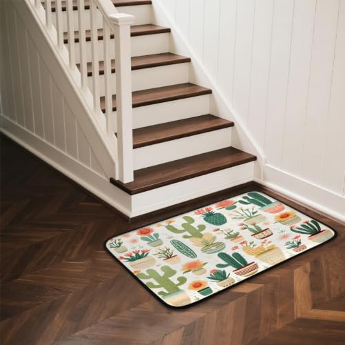 Tapis de cuisine cactus 99x51cm tapis de sol antidérapant et lavable - 8