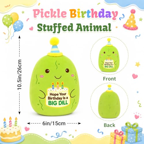 Image of Pickle Stuffed Animal - 10inch Birthday Stuffed Animal Pickle Plush Toy