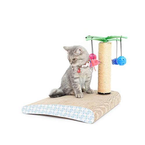 STOBOK Arranhador de gato exclusivo em formato de ilha de coco com bola de sino para pendurar brinqu