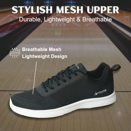 Image of Pyramid Men's Path Lite Seamless Mesh Bowling Shoes - Lightweight Seamless Design, Athletic Fit, Breathable Knit Upper, Universal Slide Soles