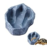 【Design Ludique en Forme d'Empreinte】🐾 Ce bol pour terrarium tortue terrestre présente un adorable motif d'empreinte qui ajoute une touche ludique et esthétique à l'habitat de vos reptiles tout en restant fonctionnel.