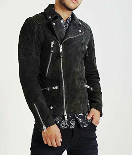Image of SKADO Genuine Leather Jacket Men Real Leather Jacket Biker Soft Lambskin SlimFit