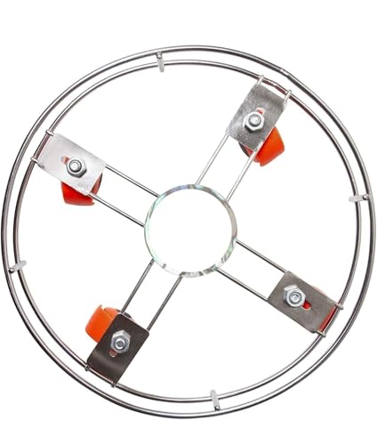 Image of Lpg Steel Cylinder Trolley with Wheels Heavy Duty | Rust-Proof | Easy Movement & Stable Support for Kitchen Gas Cylinder Trolley with 4 Wheels (Pack of 4)