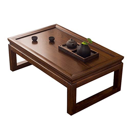 Mesas Mesa De Café De Madera Sólida Tatami Tabla Mesa De Té Japonés Mirador De Mesa Baja Travesaño De La Ventana Pequeña Mesa De Café Salón (Color : A, Size : 80x50x30cm)