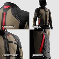 REBELHORN Scandal 3 Motorradjacke Herren | Textil | Ellbogen und Schulterprotektoren Stufe 2 | Tasche für Rückenprotektor | Große Mesh Belüftungspaneele – Ansicht 5