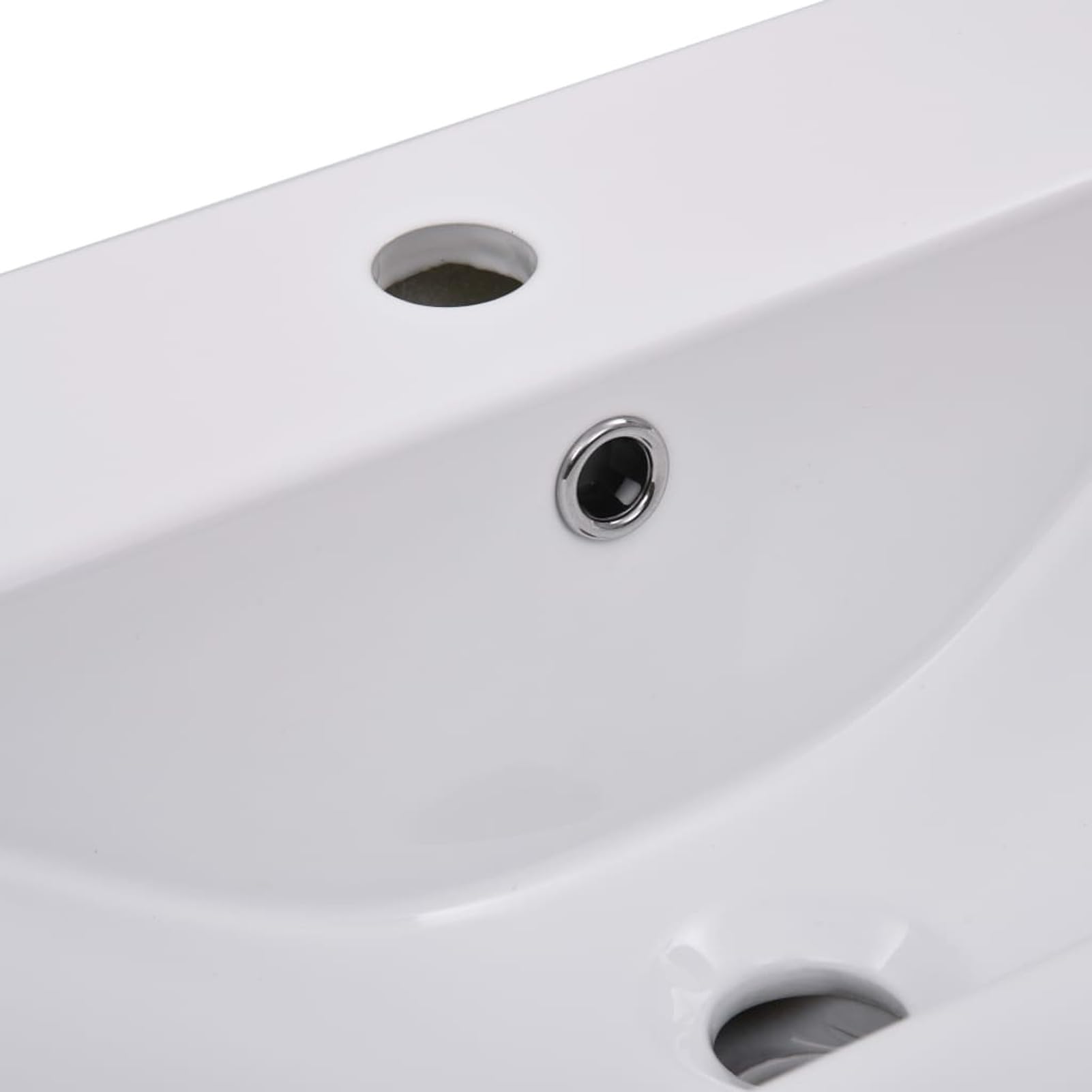 Lavabo encastrado, ShGaxin Lavabo Sobre Encimera, Lavabo Baño, Muebles De Baño, Mueble Lavabo, de cerámica blanco 61x39,5x18,5 cm