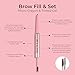 MCoBeauty Brow Fill & Set, Light/Medium, Double-Ended Brow Pencil & Tinted Gel, Natural Looking Volume, Vegan, Cruelty Free Cosmetics