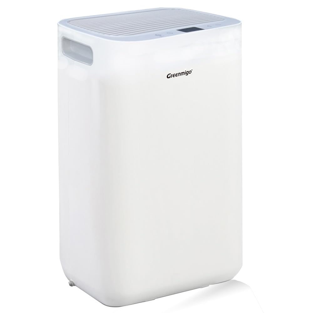 Déshumidificateur 50L/24h - Capacité 120m² - Réservoir 4.5L Et Drainage Continu - Minuterie 24H - Pour Cave, Sous-sol, Salle De Bain