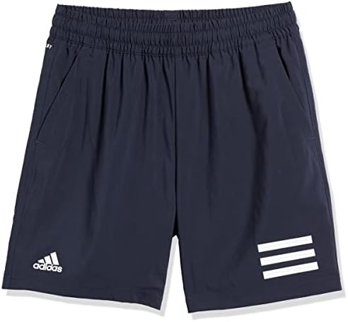 adidas Boys' Club Tennis 3-Stripes Shorts, Legend Ink/White, Medium