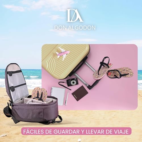 DON ALGODON Mujer – Chanclas Para Playa Y Piscina-Sandalias Flip Flop De Goma Con Suela Antideslizante Y Diseño Ligero Femme – Tongs Plage et Piscine – Sandales à Rabat, Multicolore, 37 EU – vue 6