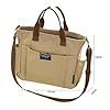 Sac fourre-tout urbain minimaliste pour femme étudiante grande capacité en toile horizontale à épaule unique croix diagonale, kaki, 31*10*29cm #5
