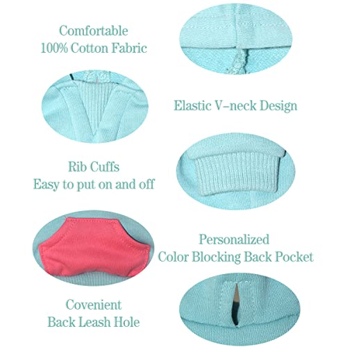 Upgraded-Green-SZAT-PRO-Teacup-Dog-Hoodies-100-Cotton-Puppy-Clothes-for-Small-Dogs-and-Cats-Chihuahua-Clothes-Pullover-Sweaters-for-Dog-Boys-and-Girls-X-Small SZAT PRO Teacup Dog Hawaiian Shirts, Puppy Clothes Summer T-shirts for Small Dogs and Cats, Printed Chihuahua Clothes Pet Apparel for Dog Boys 5