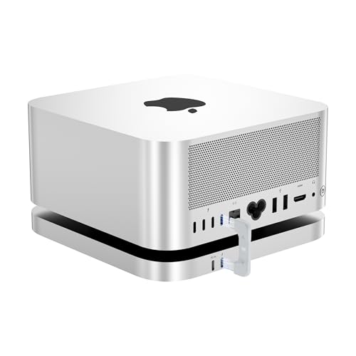 Beelink EX Mac Studio Dock & Stand with 80Gbps USB-C, Mate Studio Hub with Dual M.2 2280 (PCIe4.0 x2) NVMe SSD Slots(up to 16TB), USB-C(PD3.0) for Mac Studio